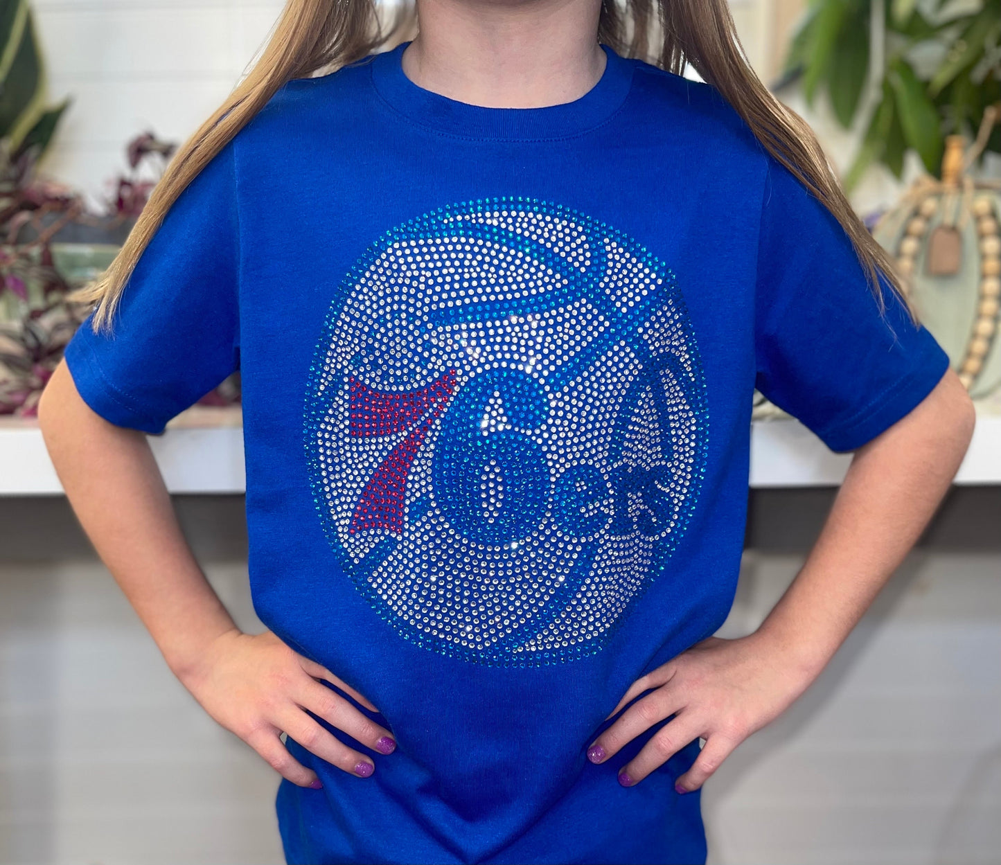 Kids (youth) 76ERs Rhinestone Shirt |Basketball Bling shirt | Rhinestone Shirt | Youth Bling Shirts | NBA basketball Shirt