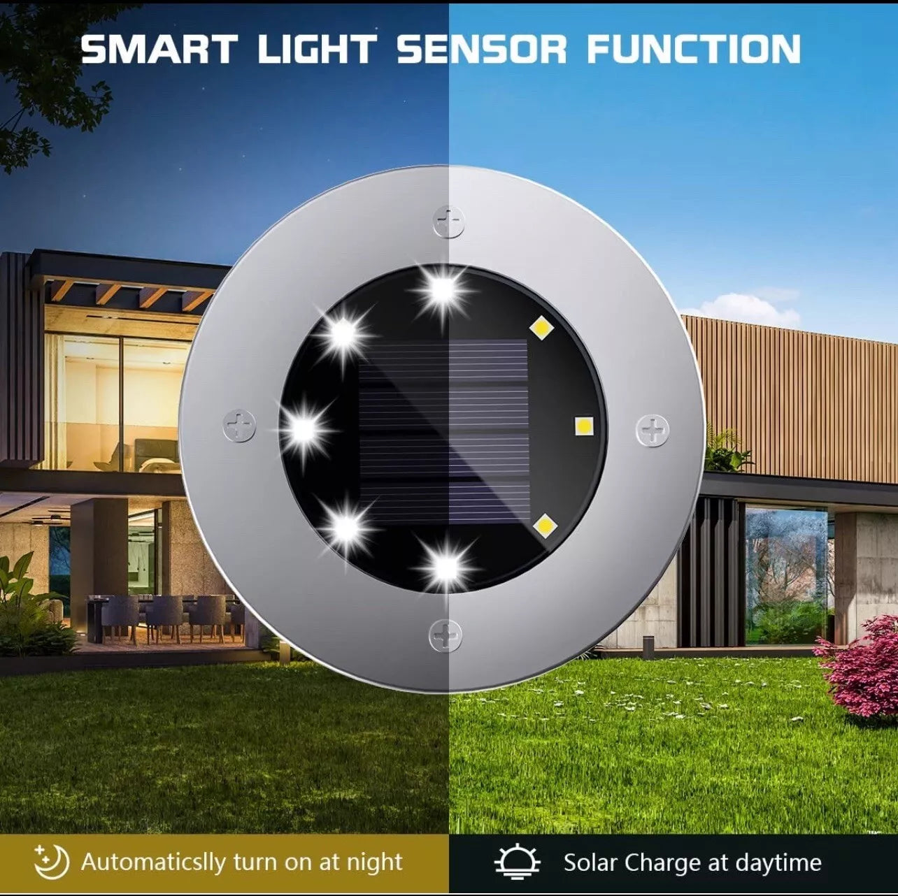 12 Pack Solar Garden Lights Outdoor Landscape LED Lights Pathway Yard Warm White