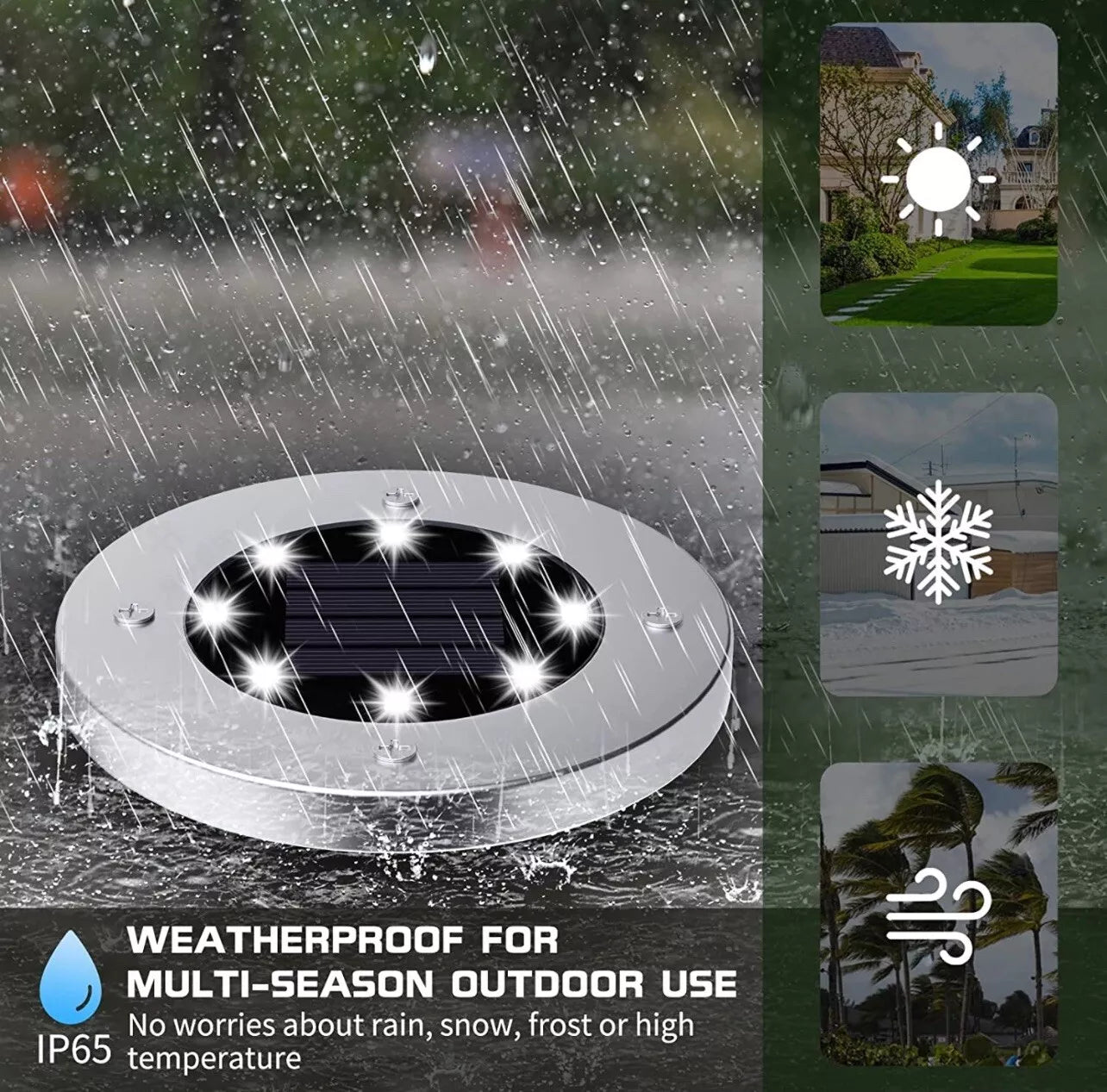 12 Pack Solar Garden Lights Outdoor Landscape LED Lights Pathway Yard Warm White