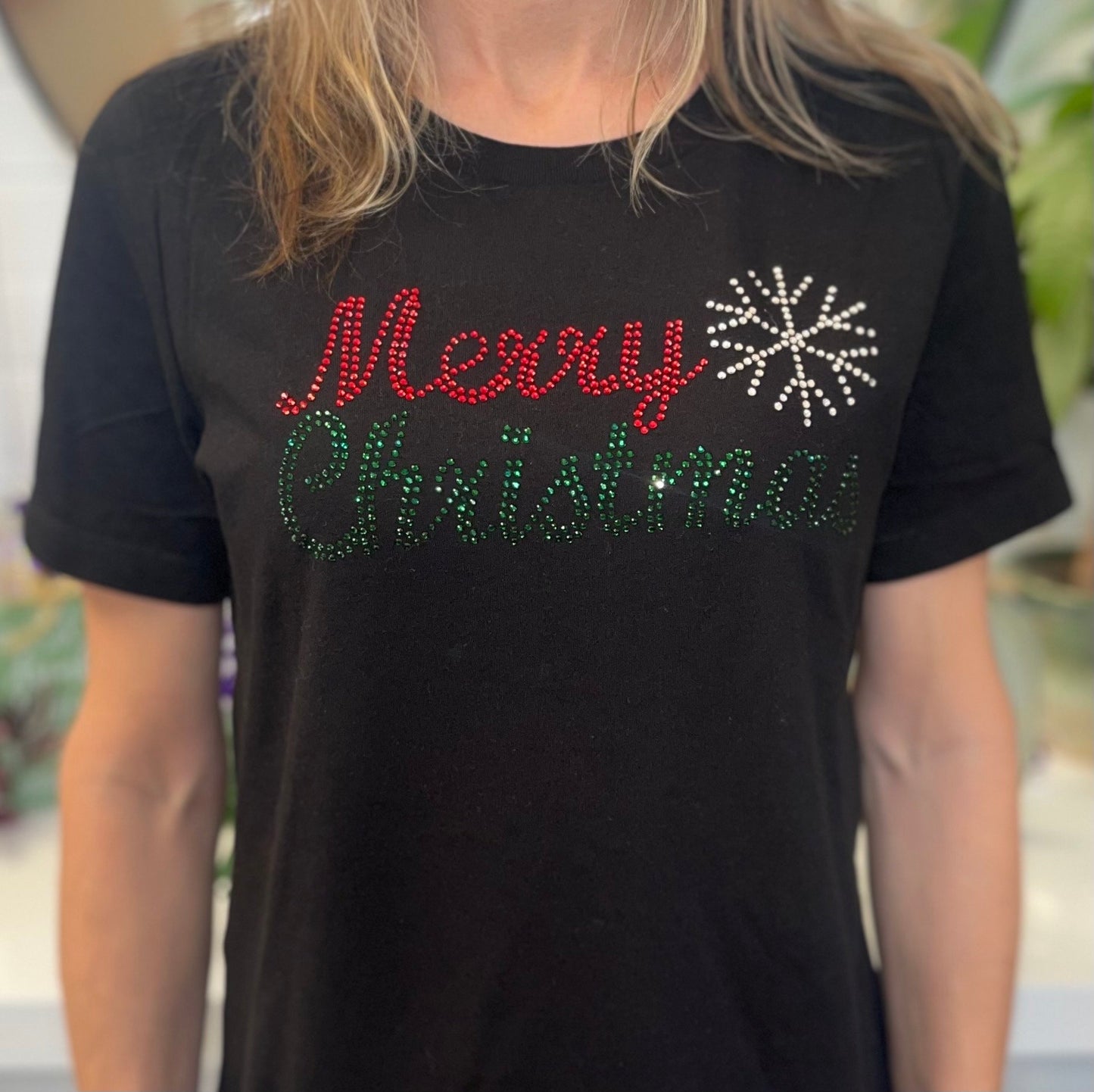 Merry Christmas Bling {Rhinestone Bling t-shirts, {Rhinestone Bling Classy Girl, {Bling Christmas Rhinestone Party shirts