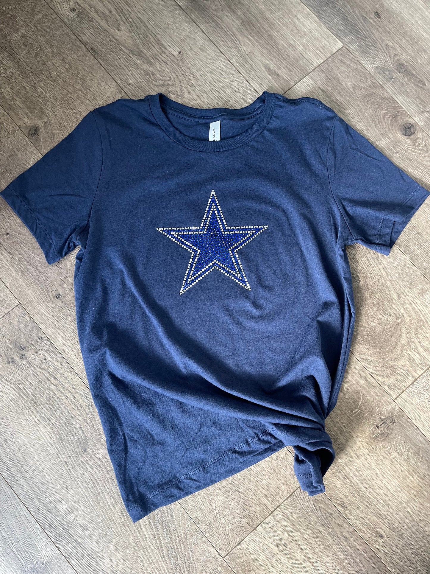 Texas t-shirts { Rhinestone Shirt {Dallas Girl Bling { Star Bling { Navy Blue Shirt