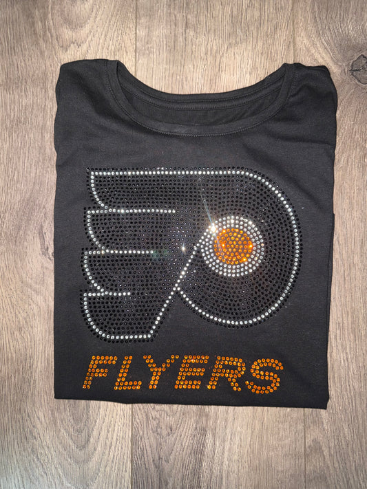 Flyers Rhinestone Bella-Canvas Relax Fit Short Sleeve T-Shirt