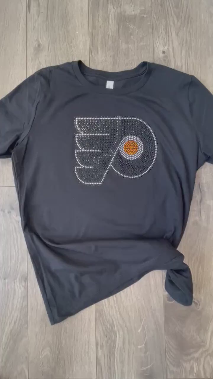 Flyers | Flyers Hockey Bling shirt | Flyers Girl | Women's Shirts Bella canvas