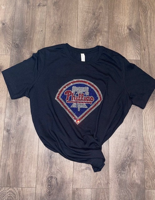 Phillies Rhinestone t-shirts { Rhinestone Bling { Phillies MLB { Classy Rhinestone Bling }