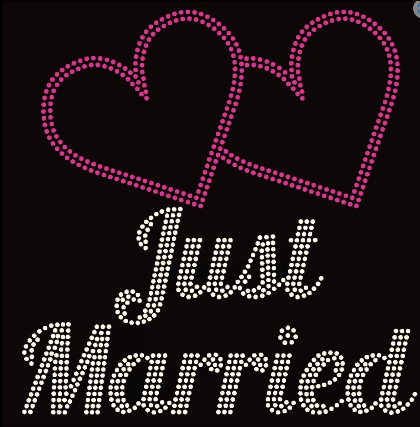 Just Married Rhinestone Bling / Wedding Bling / Bridesmaids Bling / Bridal Shower