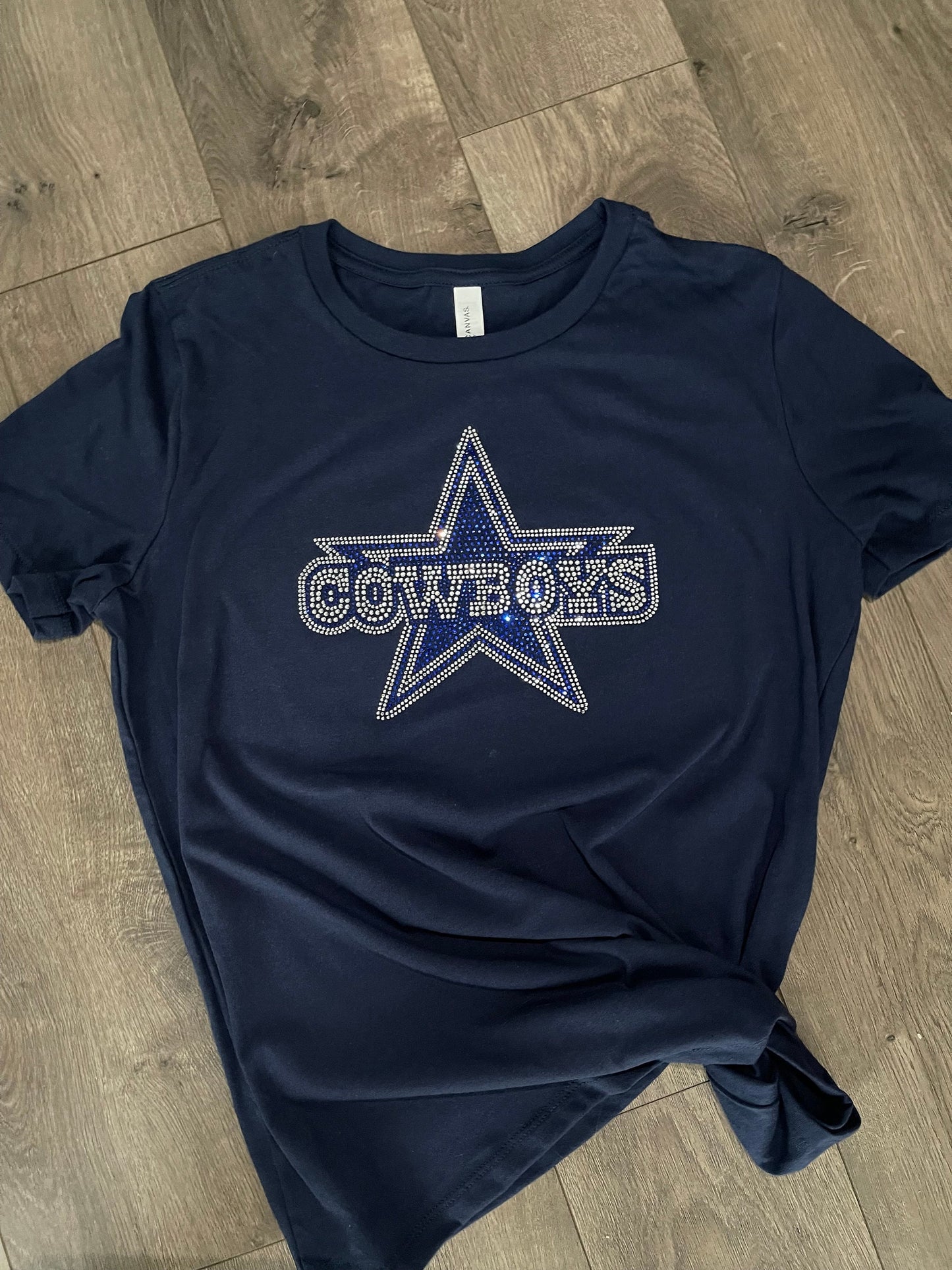 Texas t-shirts { Rhinestone Shirt {Dallas Girl Bling { Star Bling { Navy Blue Shirt